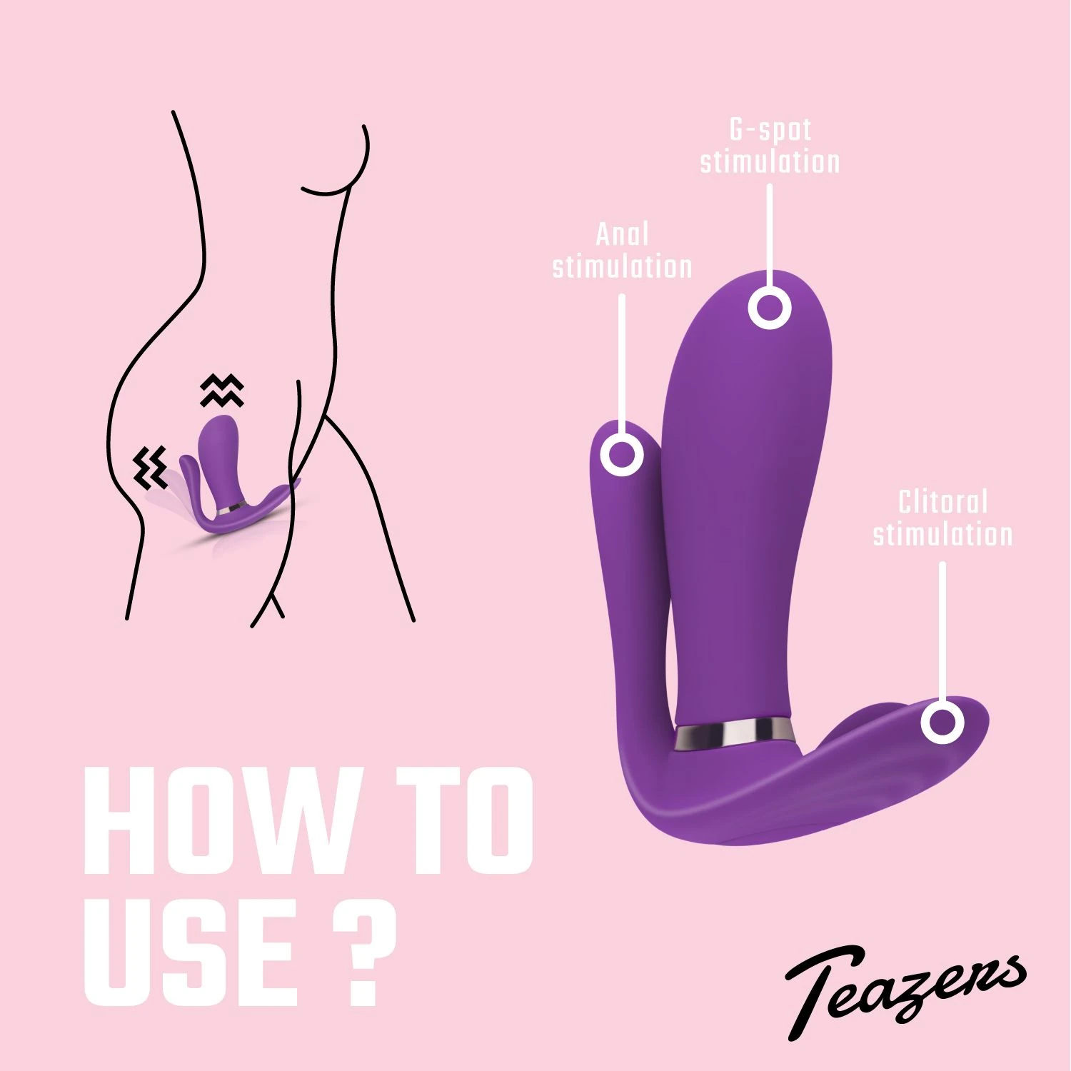 Teazers – Remote Pleaser Vibrator – Purple
