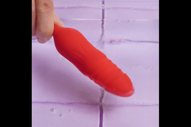Teazers – Rose Thrusting Dildo Vibrator – Red