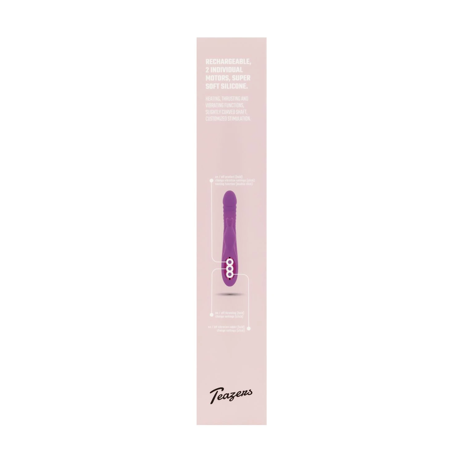 Teazers – Thrusting, Warming Rabbit Vibrator – Purple