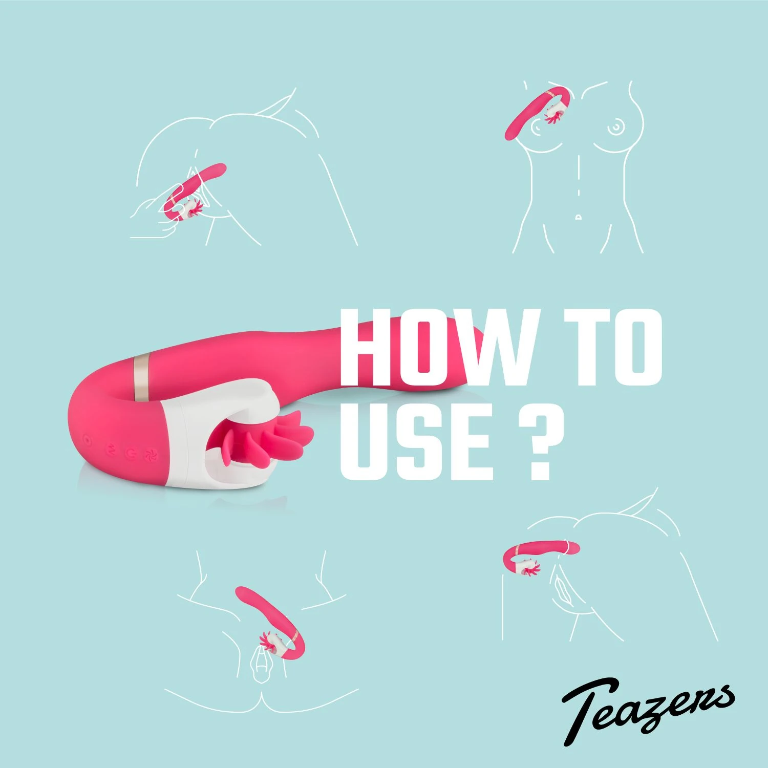 Teazers – Wheelie Vibe Vibrator – Pink