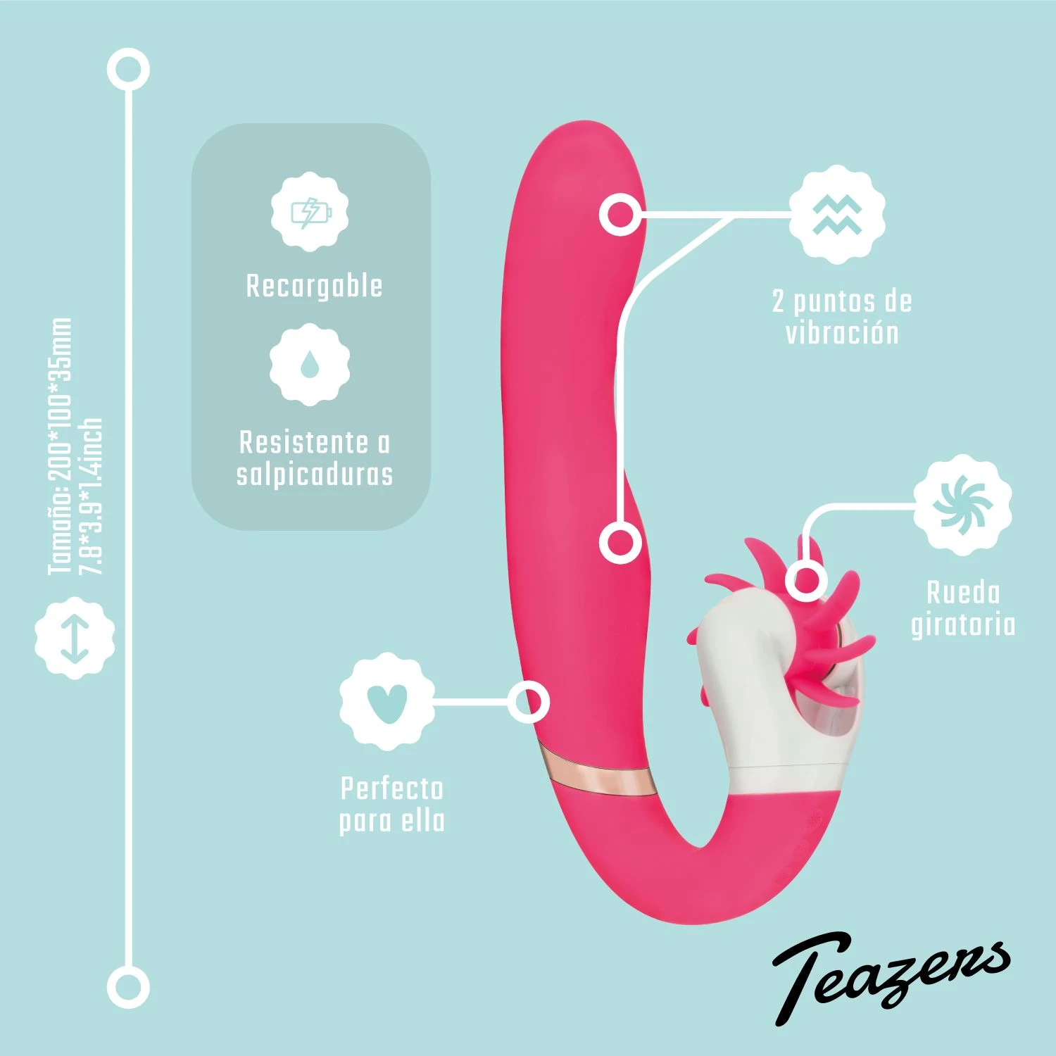 Teazers – Wheelie Vibe Vibrator – Pink