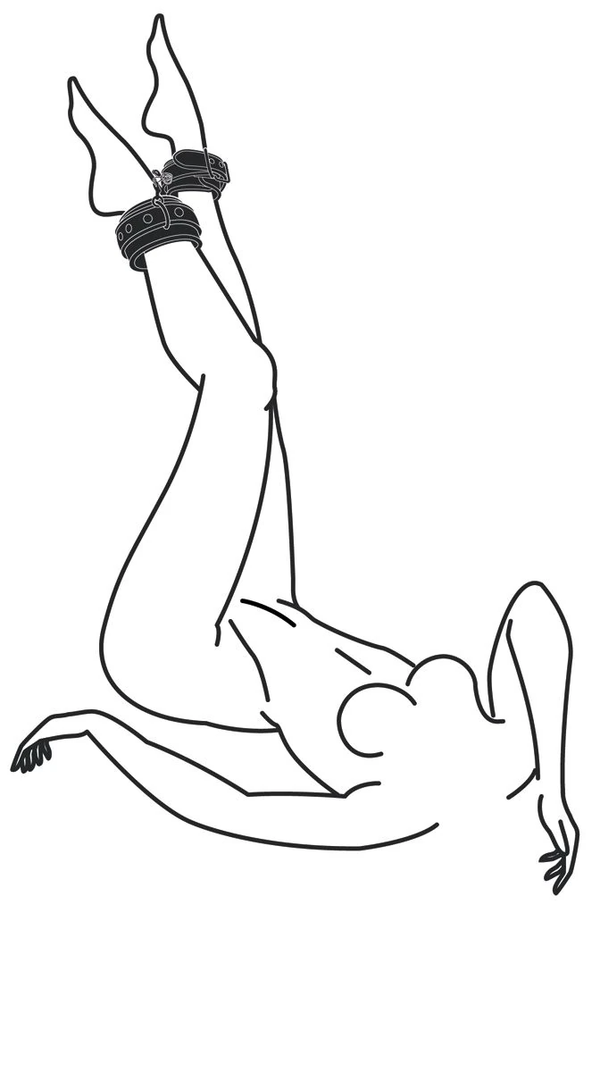 Toys Fetish - ankle cuffs - Black