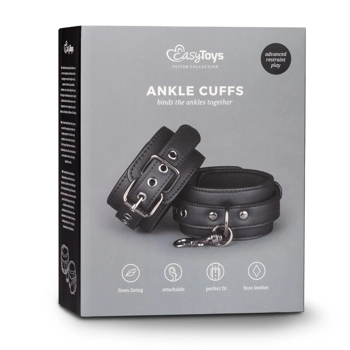 Toys Fetish - ankle cuffs - Black