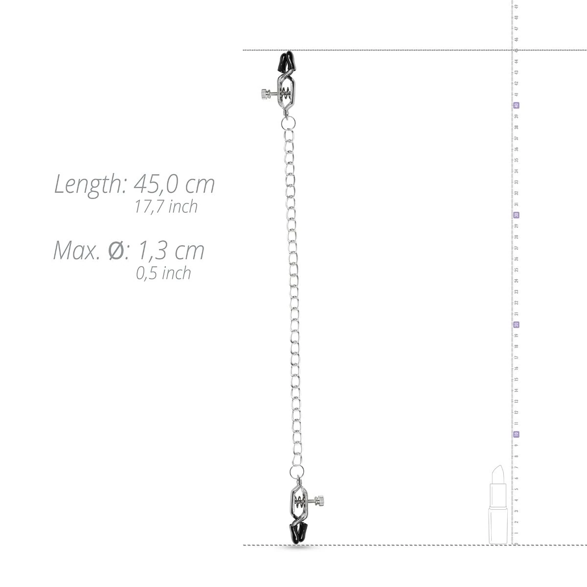 Toys Fetish - Big Nipple Clamps With Chain