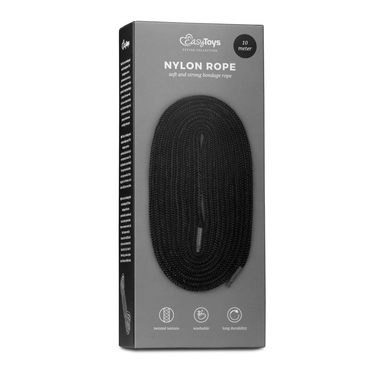 Toys Fetish - Black Bondage Rope - 10m