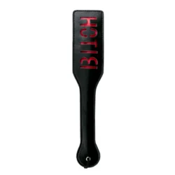 Toys Fetish - Black Leather Paddle - Bitch