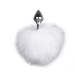 Toys Fetish - Bunny Tail Plug No. 1 - Silver/White