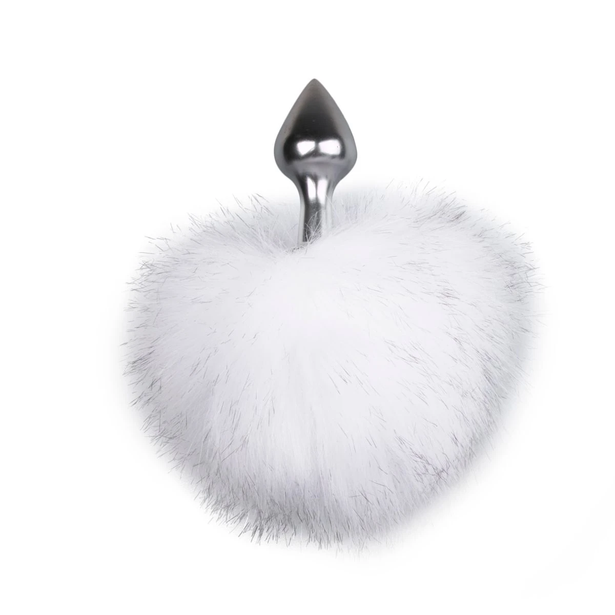 Toys Fetish - Bunny Tail Plug No. 1 - Silver/White