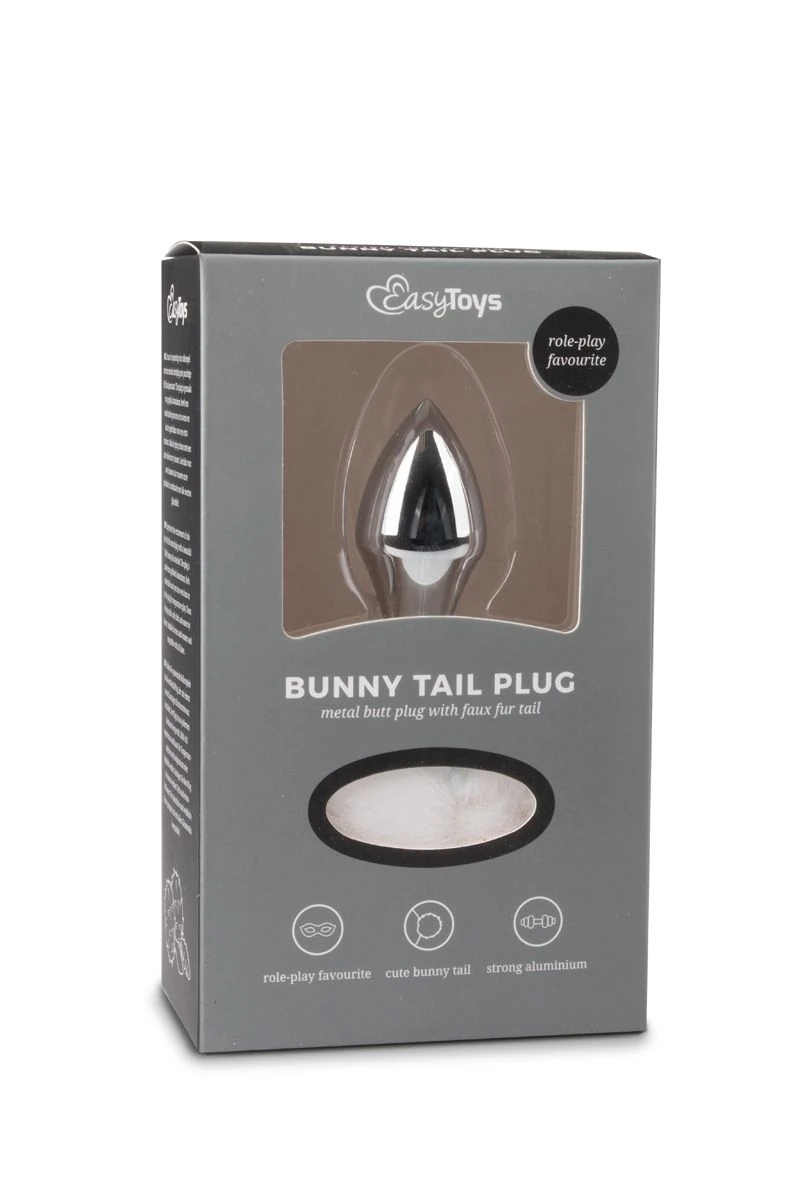 Toys Fetish - Bunny Tail Plug No. 1 - Silver/White