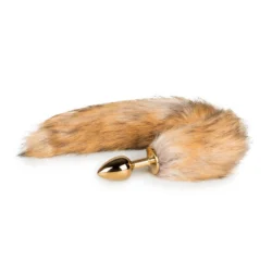 Toys Fetish - Butt Plug Gold – Beige Fox Tail