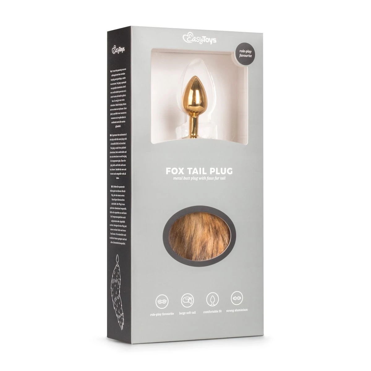 Toys Fetish - Butt Plug Gold – Beige Fox Tail