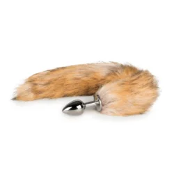 Toys Fetish - Butt Plug Silver – Beige Fox Tail