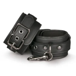 Toys Fetish - Faux Leather Handcuffs - Black