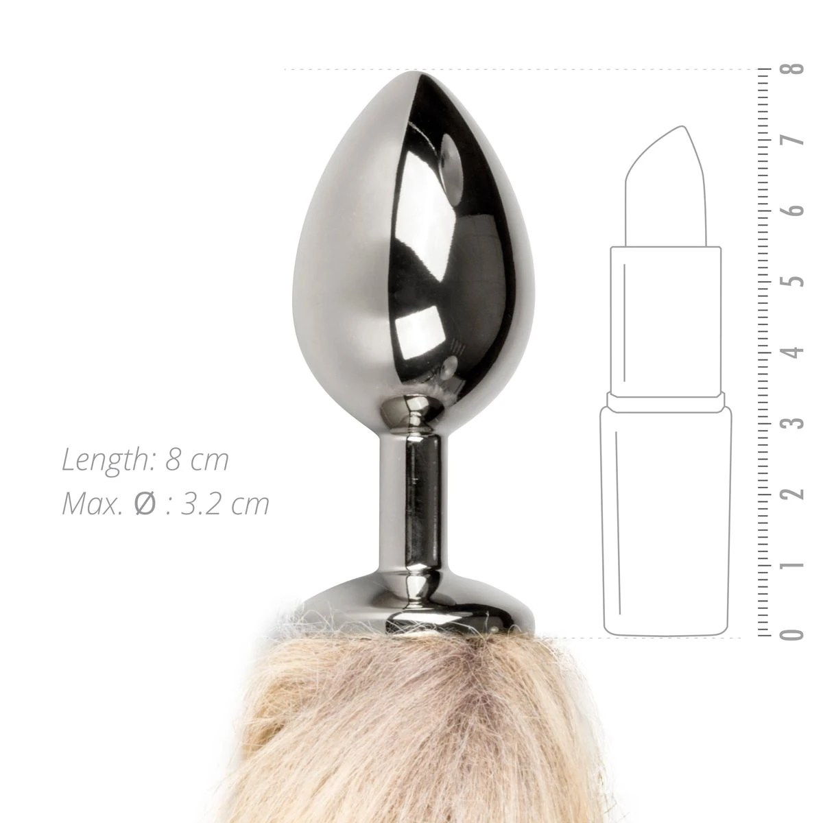 Toys Fetish - Fox Tail Plug No. 2 - Silver