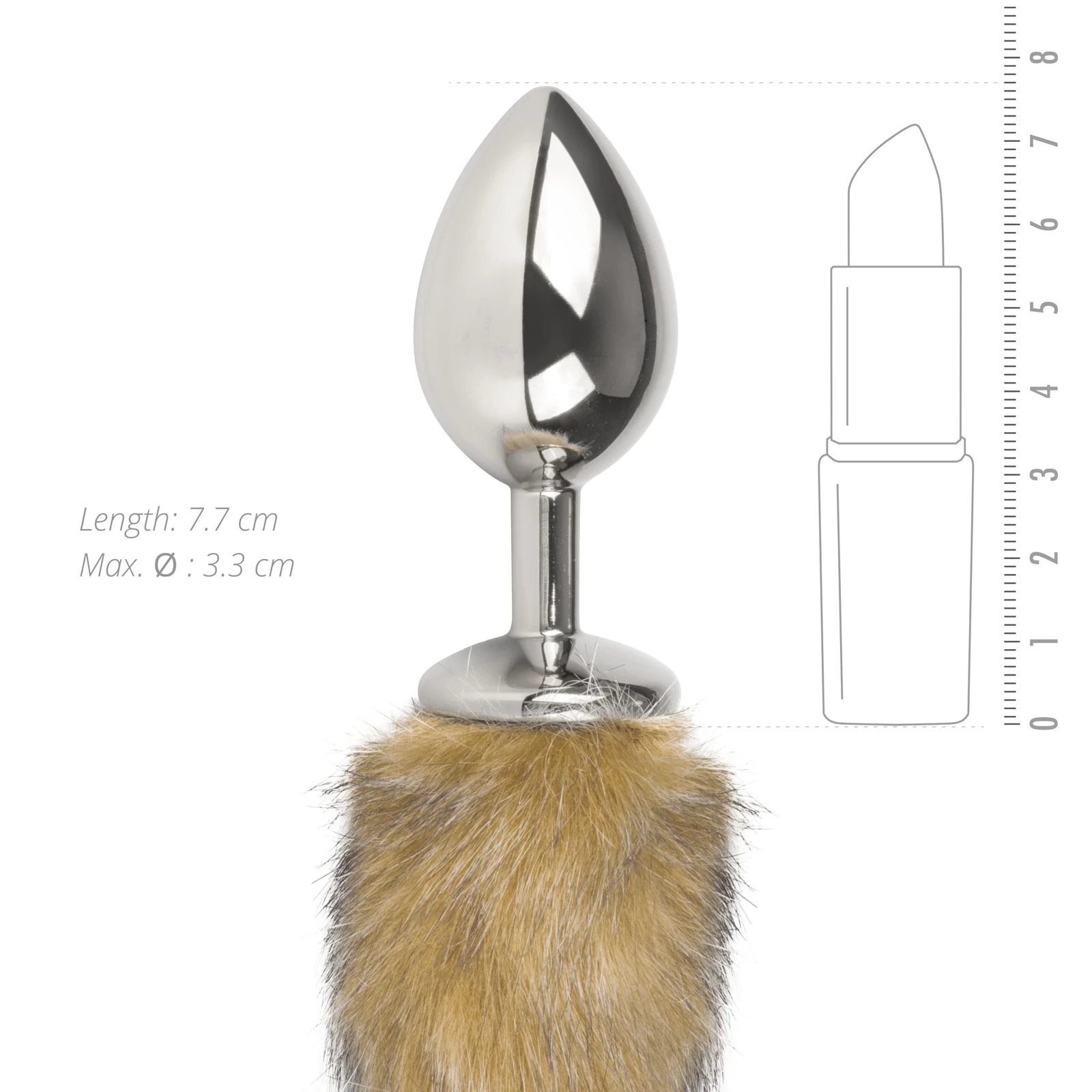 Toys Fetish - Fox Tail Plug No. 3 - Silver