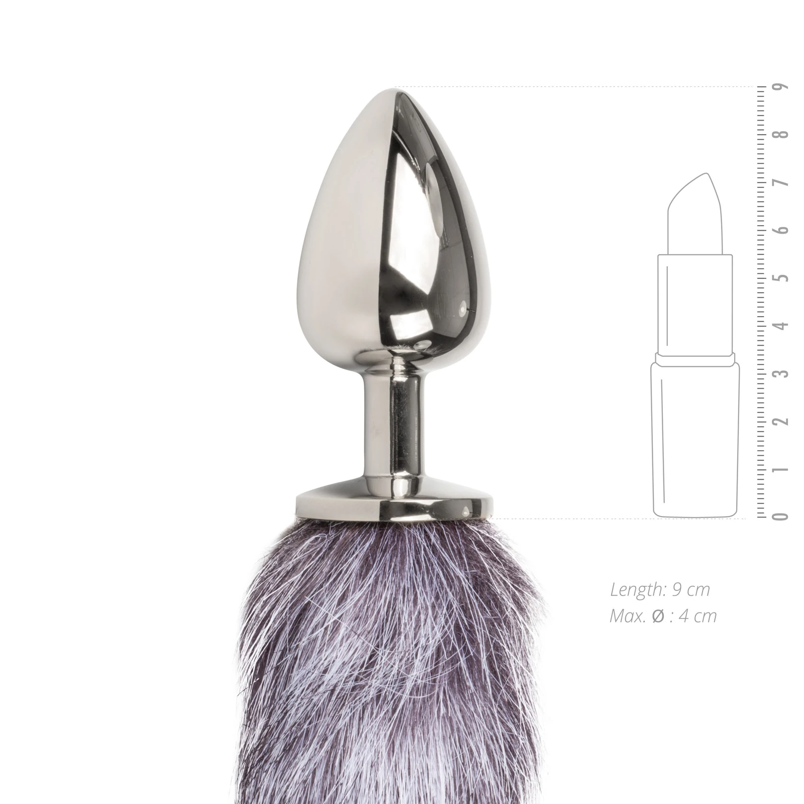 Toys Fetish - Fox Tail Plug No. 4 - Silver