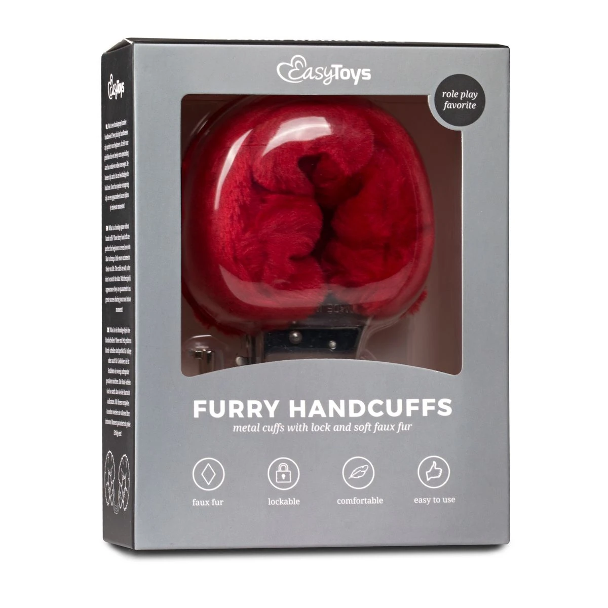 Toys Fetish - Furry Handcuffs - Red