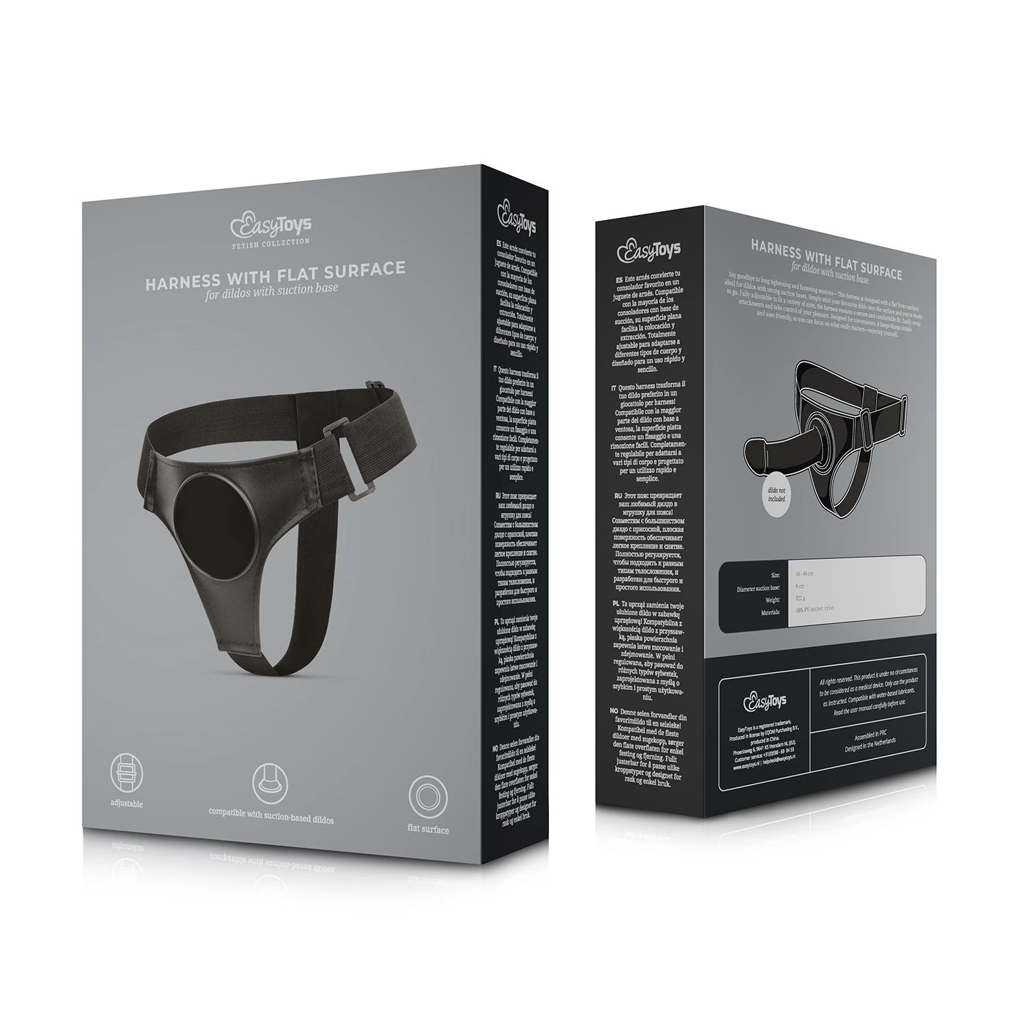 Toys Fetish - Harness With Suction Cup - Black