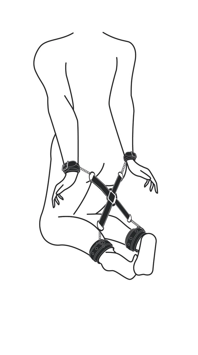 Toys Fetish - Hogtie With Hand and Anklecuffs - Black