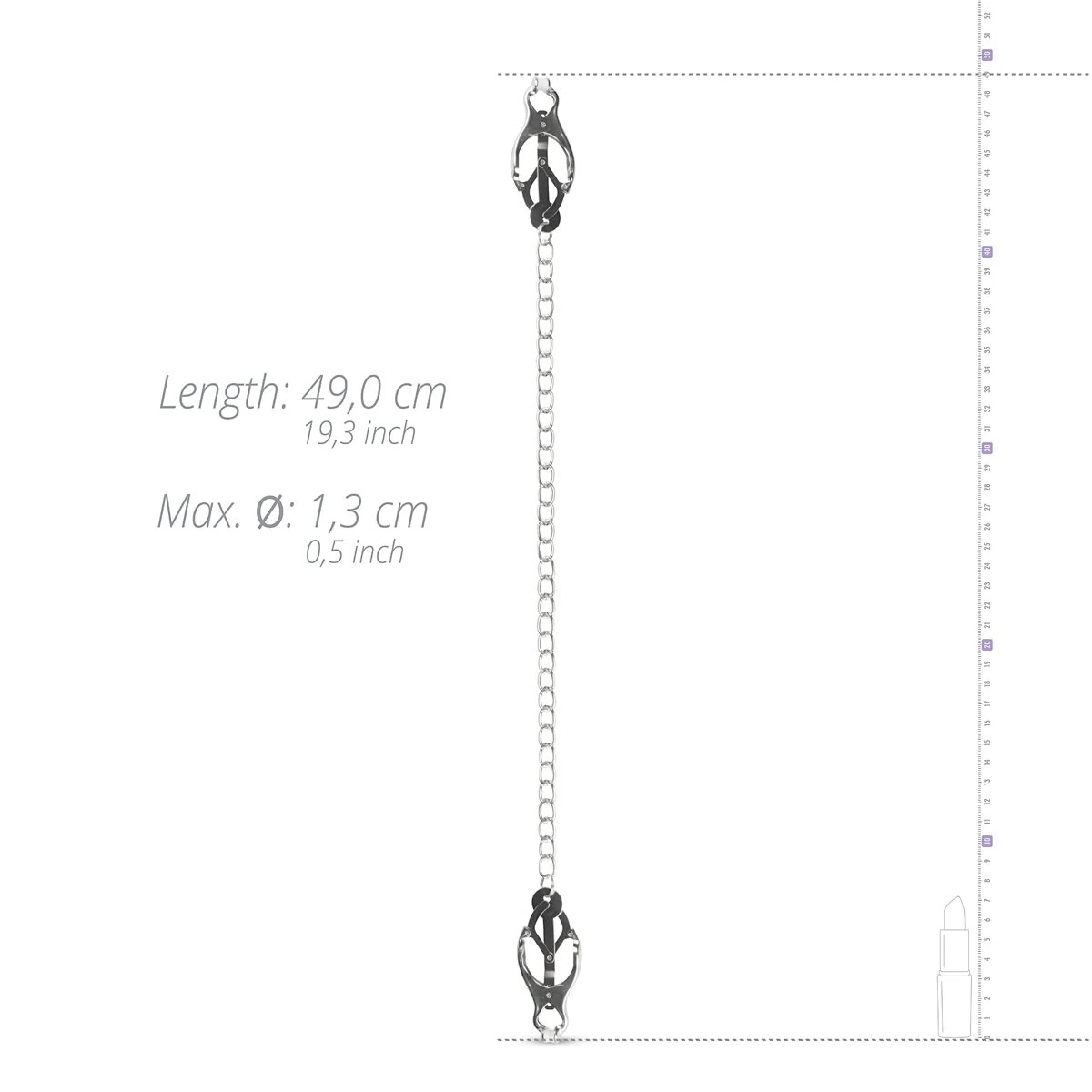 Toys Fetish - Japanese Clover Clamps With Chain