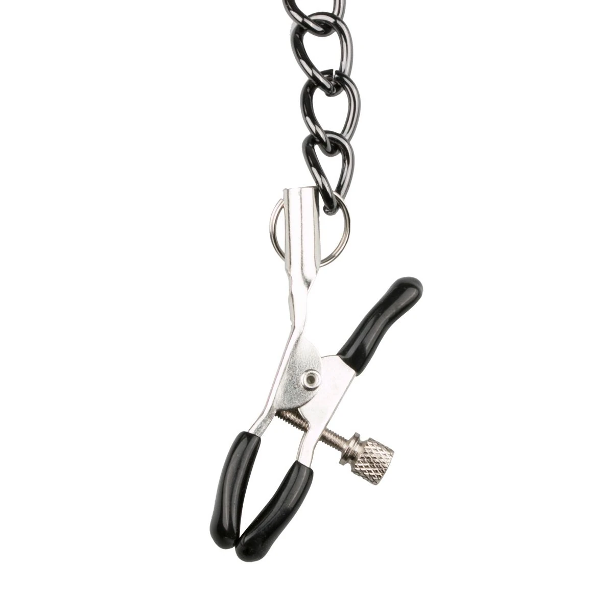 Toys Fetish - Leather Collar With Nipple Chains