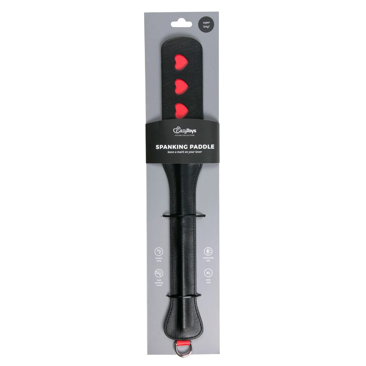 Toys Fetish - Long Leather Paddle With Heart