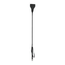 Toys - Fetish Long Leather Whip - Black