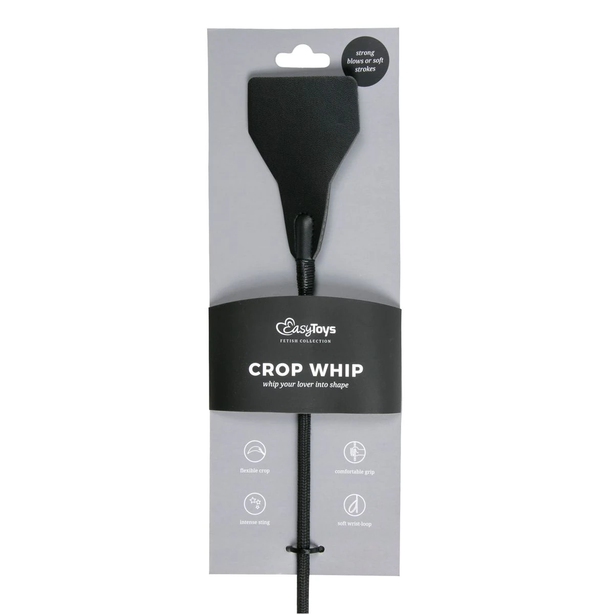 Toys - Fetish Long Leather Whip - Black