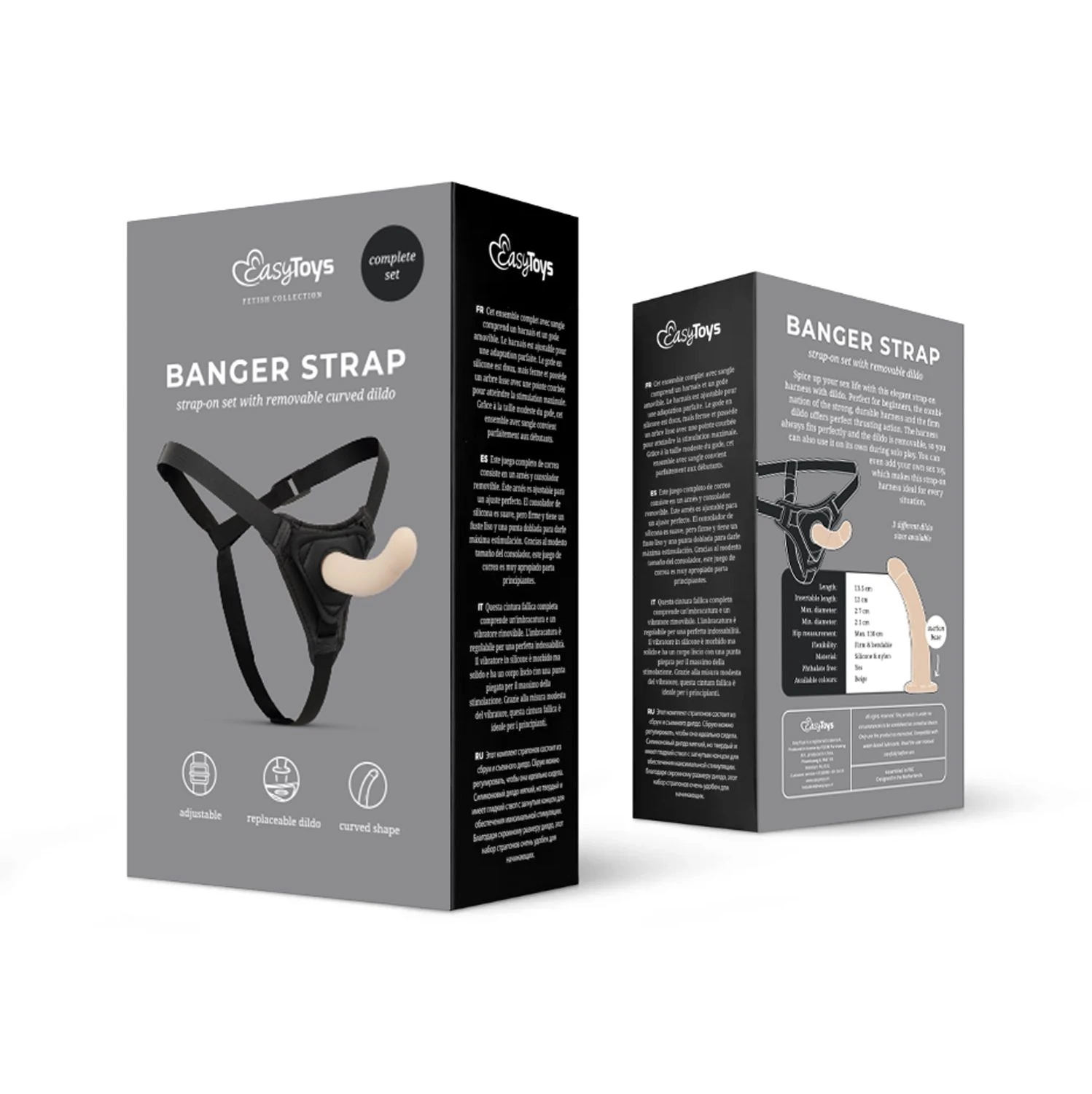 Toys Fetish - Strap-On Dildo with Harness - Curved