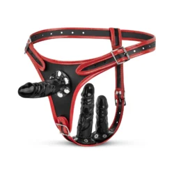 Toys Fetish - Triple Dildo Strap-On Harness