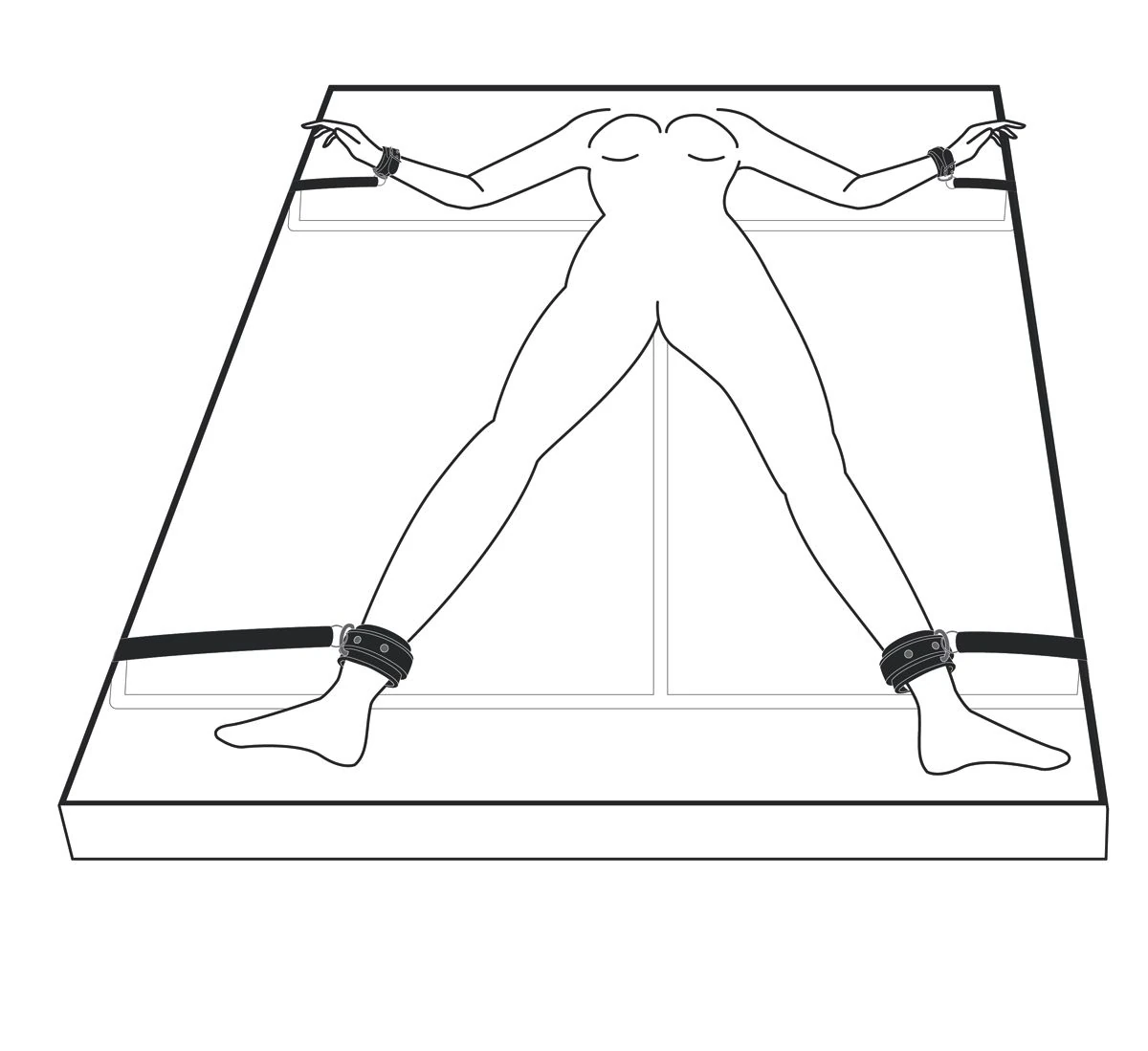 Toys Fetish - Under Mattress Restraint Set