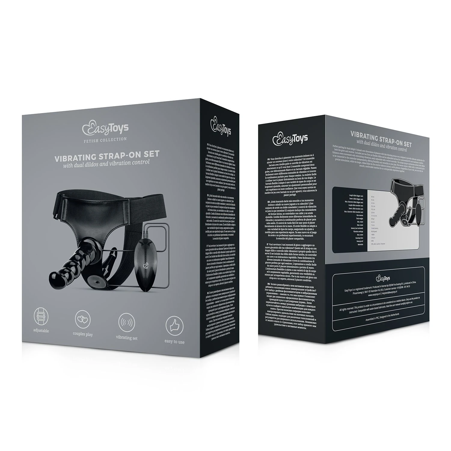 Toys Fetish - Vibrating Strap-On Set - Black